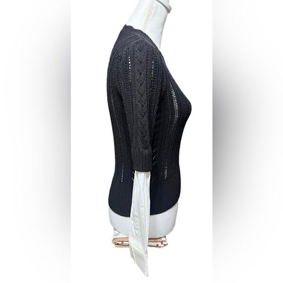 Veronica Beard Juni Sweater in black/ white size S - Picture 4 of 7